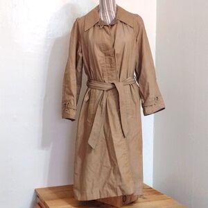 Fox Run 2 by Little Foxes Int'l Vintage 70s Lined & Belted Trench Coat Fits L-XL